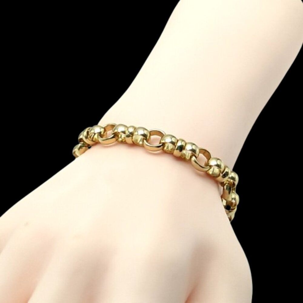 Gold-Tone Rolo Link Chain Bracelet - Picture 3 of 15